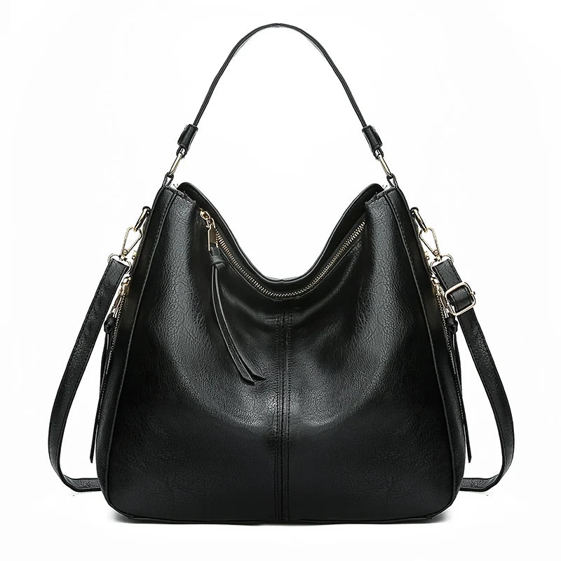 DIDABEAR™ Vintage Stor Kapacitets Læder Hobo Taske