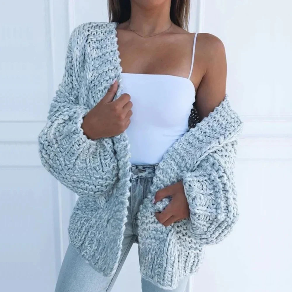 Eleanor - Løs cardigan i grov strik