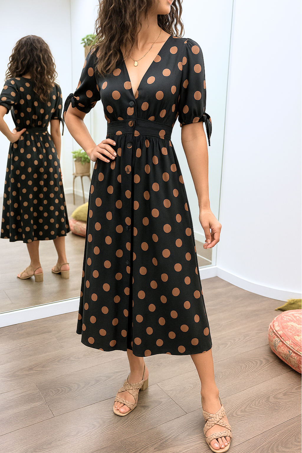 Lina™ – Elegant kjole med prikker