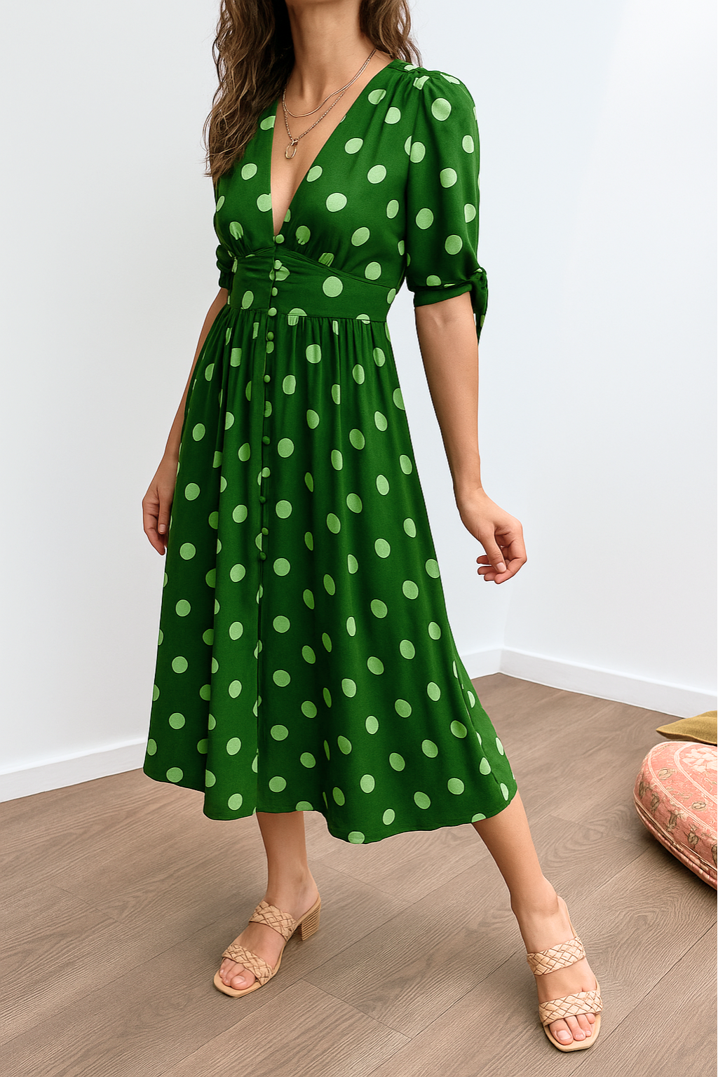 Lina™ – Elegant kjole med prikker