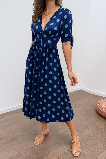 Lina™ – Elegant kjole med prikker