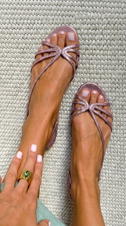 Ginevra | Gouden Sandalen Zomerse Elegantie