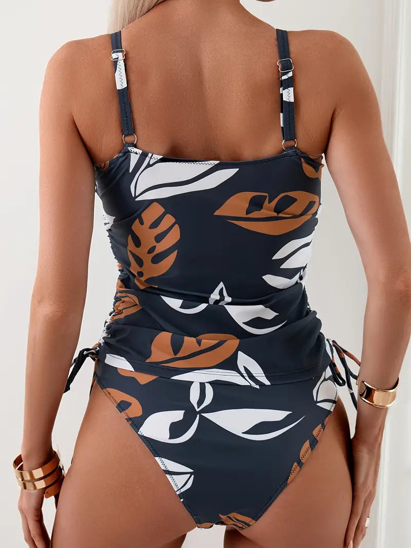 Tankini Venere - Bikini met Tropische Bladerenprint