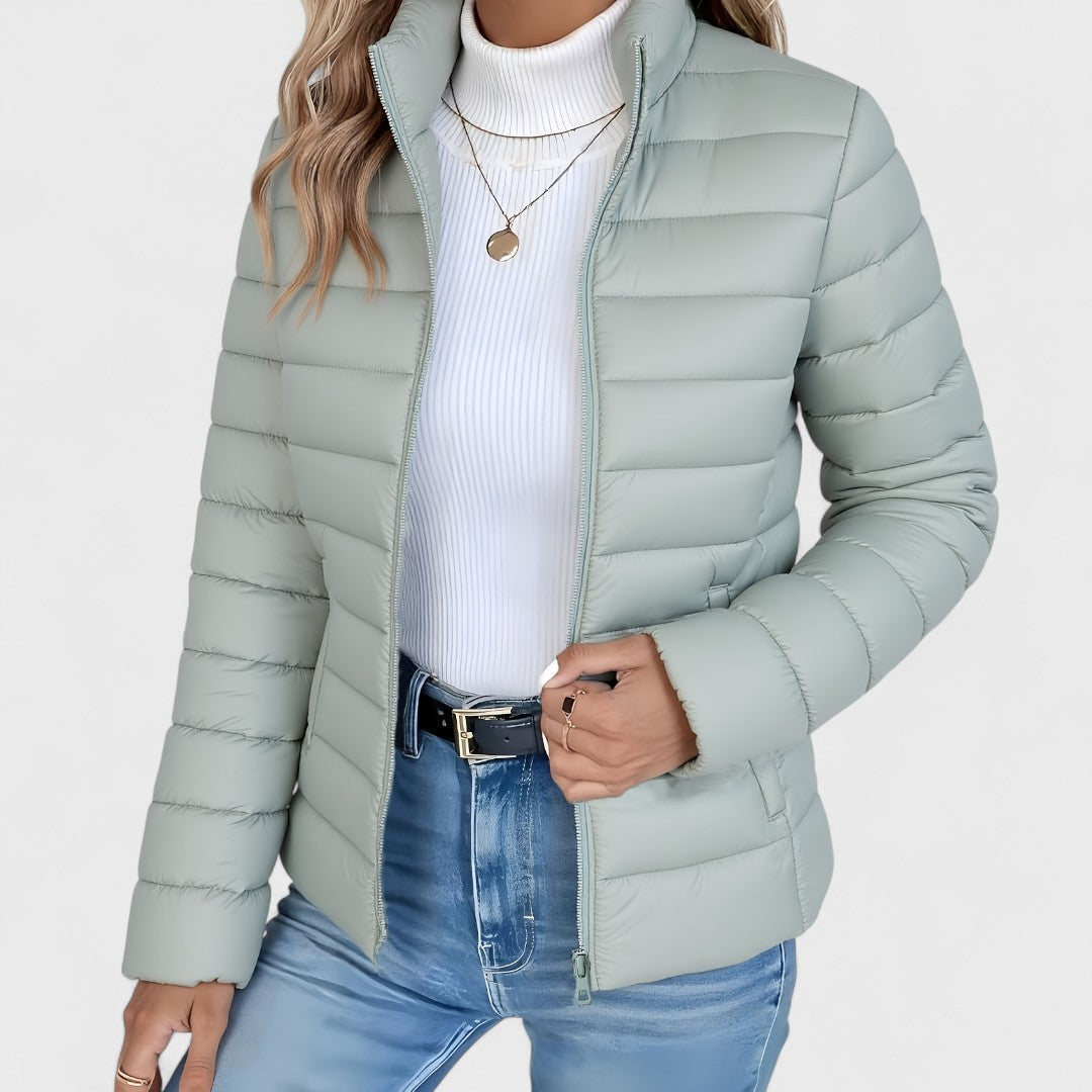 Philipa™ | Elegant lang jakke med høj krave