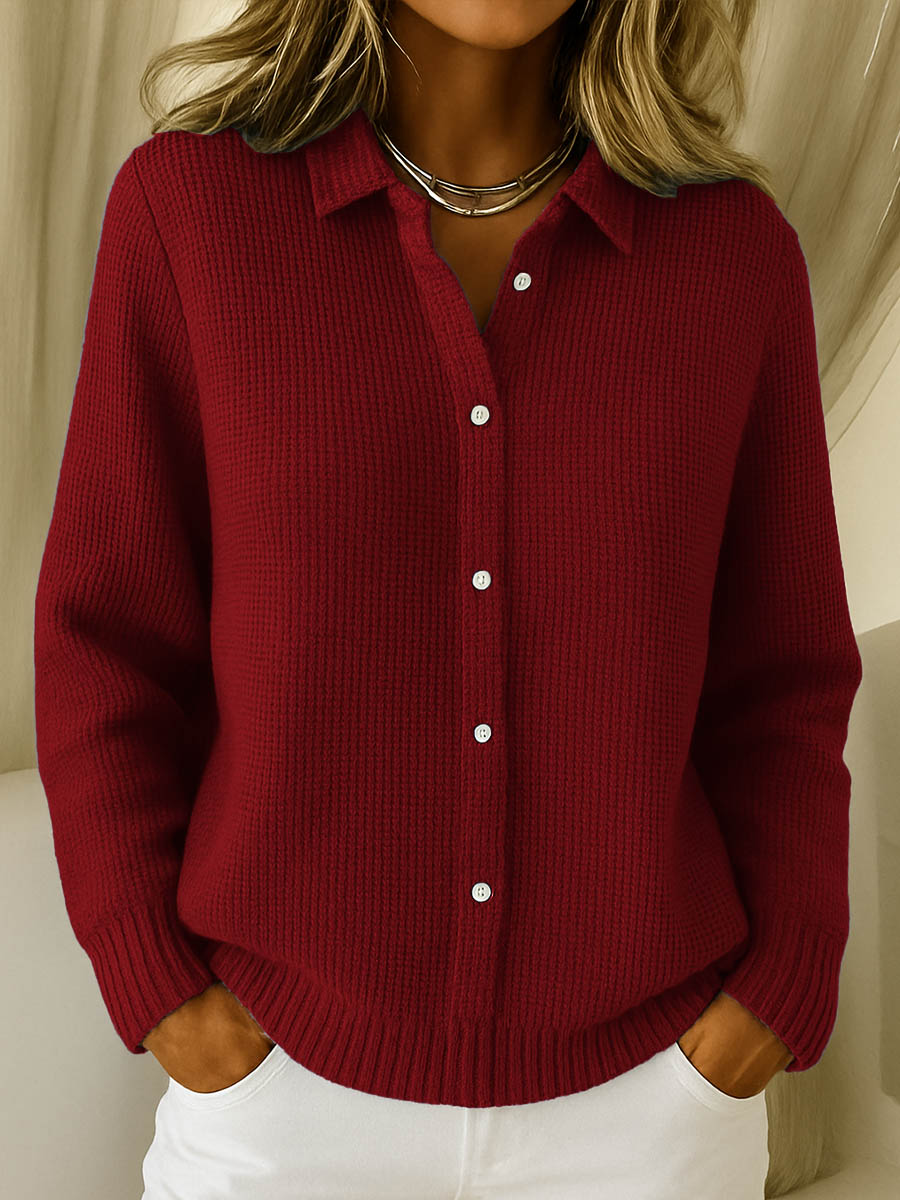 Frederikshøj – Klassisk Strikket Cardigan med Knapper
