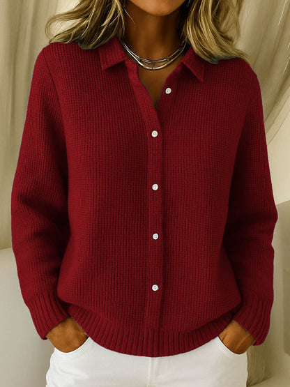 Frederikshøj – Klassisk Strikket Cardigan med Knapper