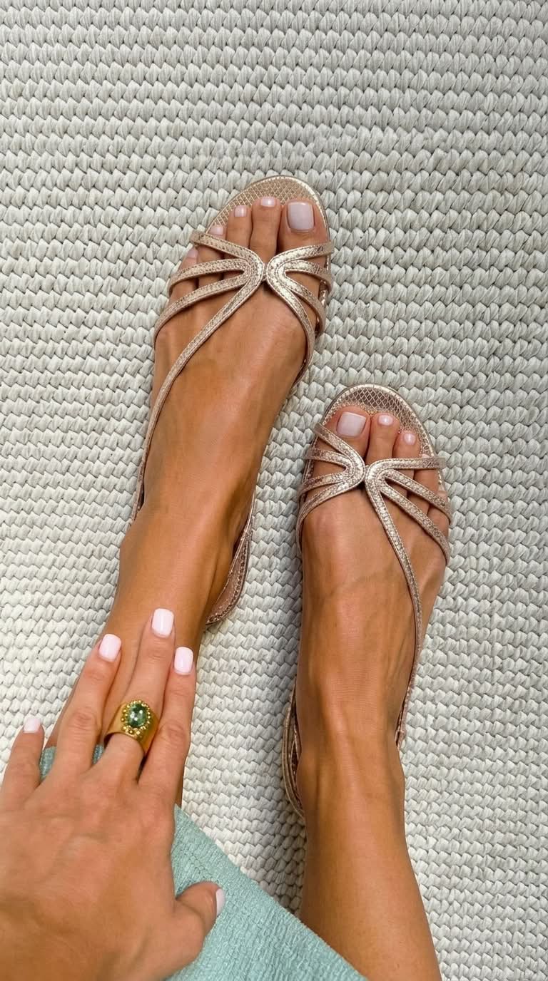 Ginevra | Gouden Sandalen Zomerse Elegantie