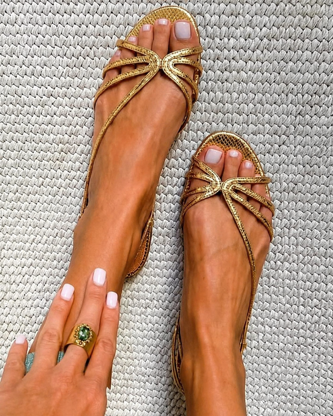 Ginevra | Gouden Sandalen Zomerse Elegantie