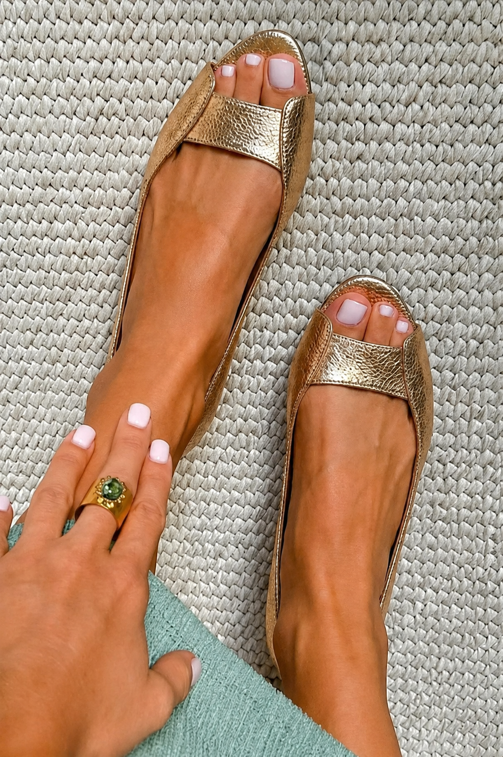 Adelina | Gouden Sandalen Comfort Chic