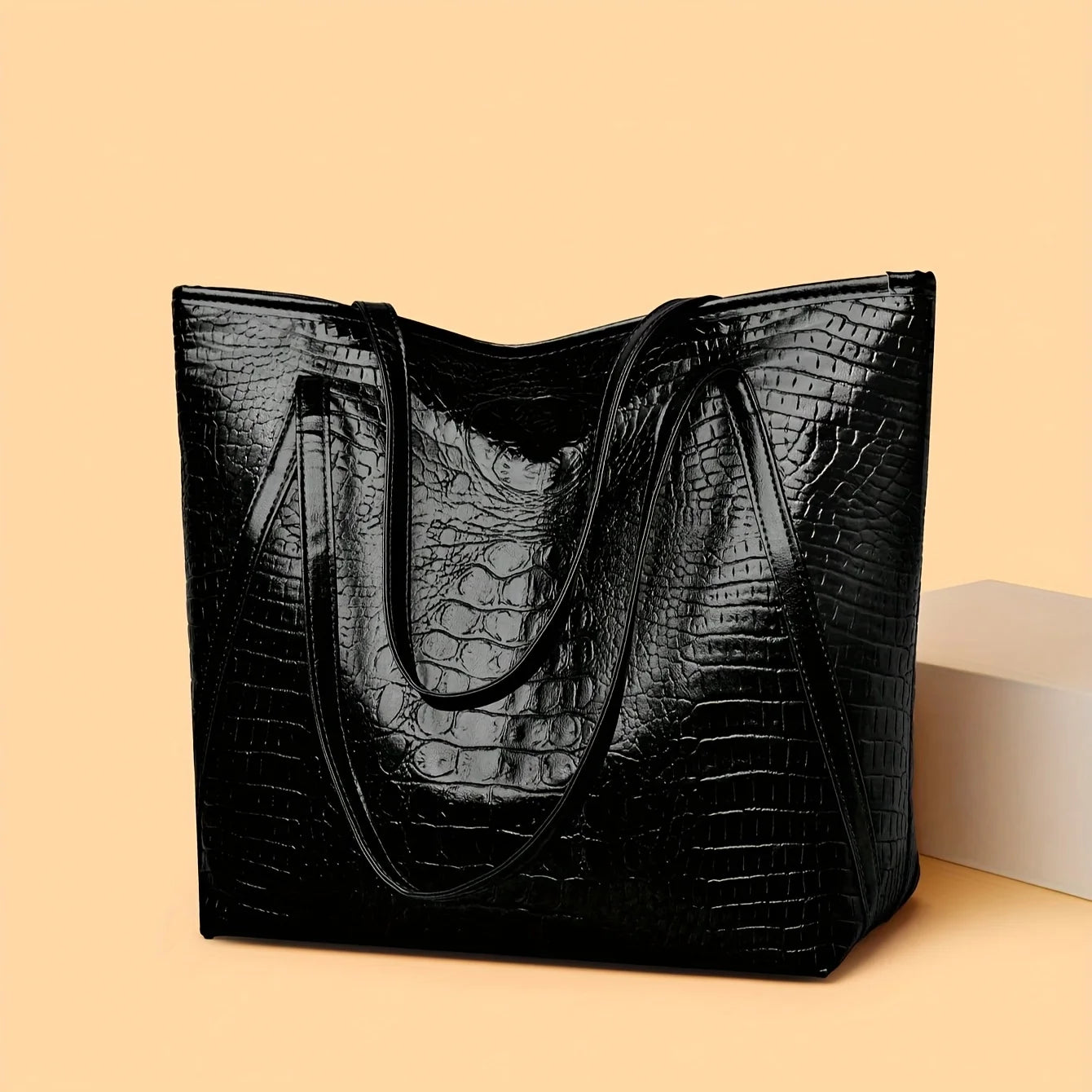 VITTORIA™ Stilfuld Retro Krokodillemønstret Taske