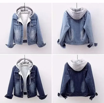 Jakke i denim til kvinder