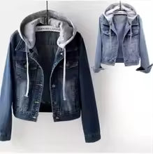 Jakke i denim til kvinder