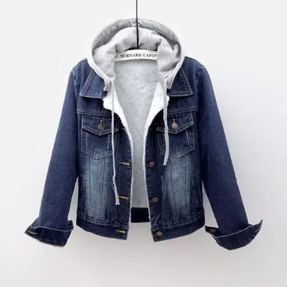 Jakke i denim til kvinder