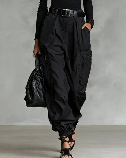 Casual cargojobroek met hoge taille