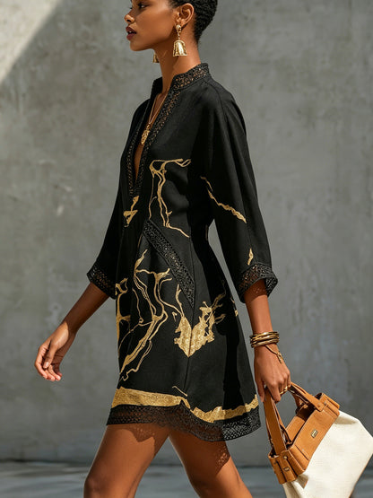 Diana | Elegante jurk met V-hals.