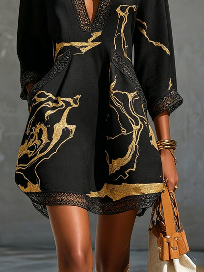 Diana | Elegante jurk met V-hals.