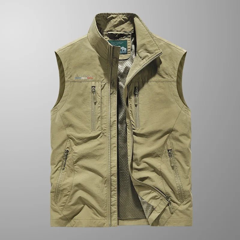 Cazel | Ademend utility gilet met meerdere zakken