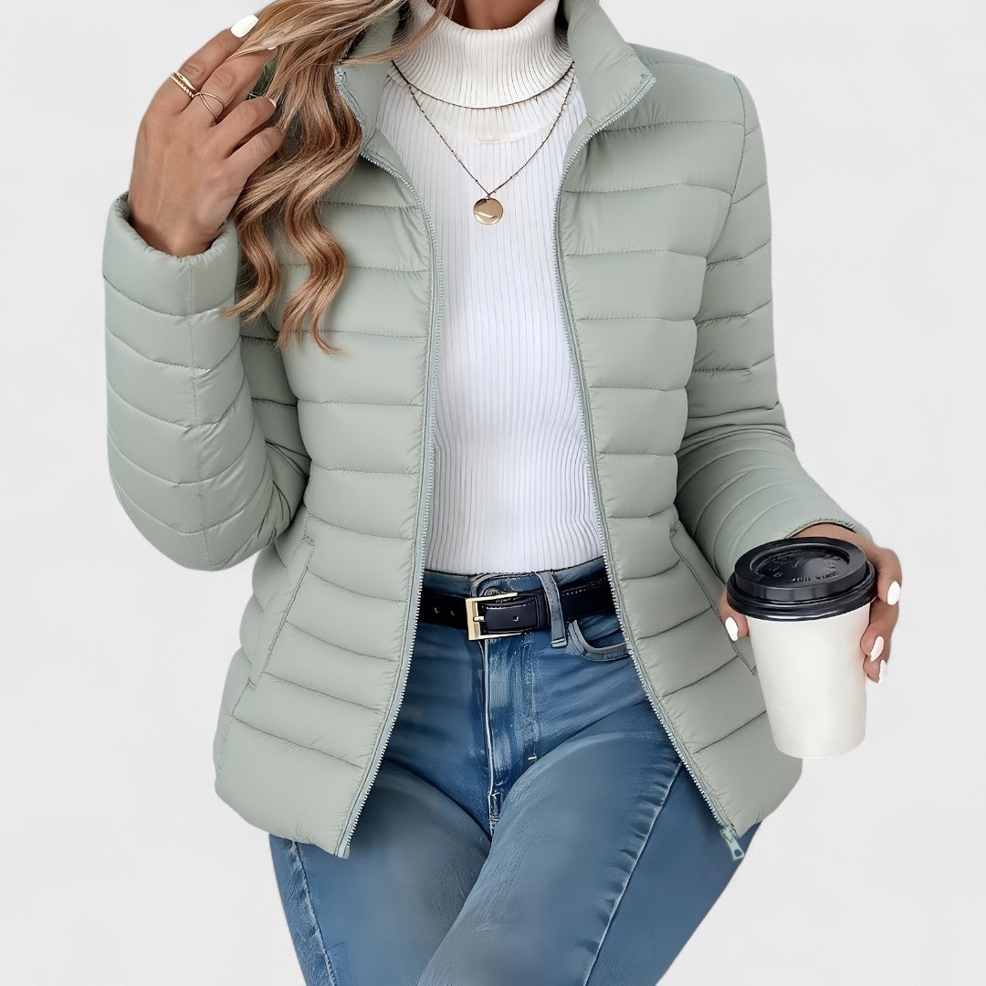 Philipa™ | Elegant lang jakke med høj krave