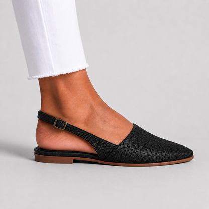 Simona | Gevlochten Instappers met Hielband