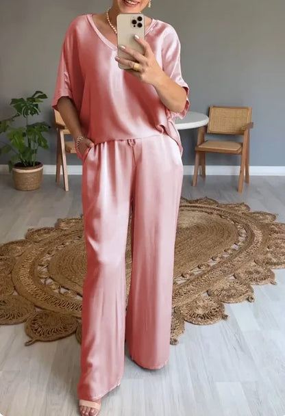 Elodie - Elegant 2-delt satinsæt