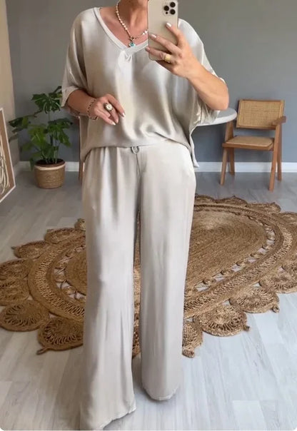 Elodie - Elegant 2-delt satinsæt