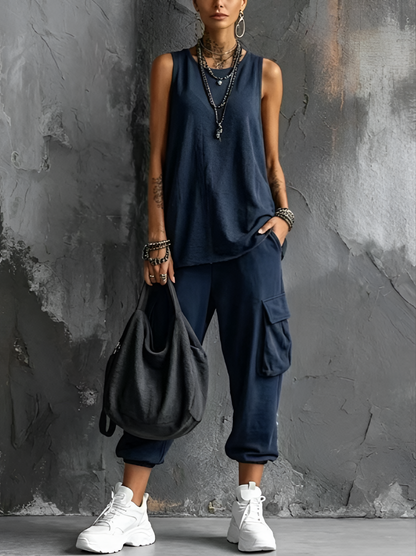 Valentina | Zachte Casual Set met Zakken