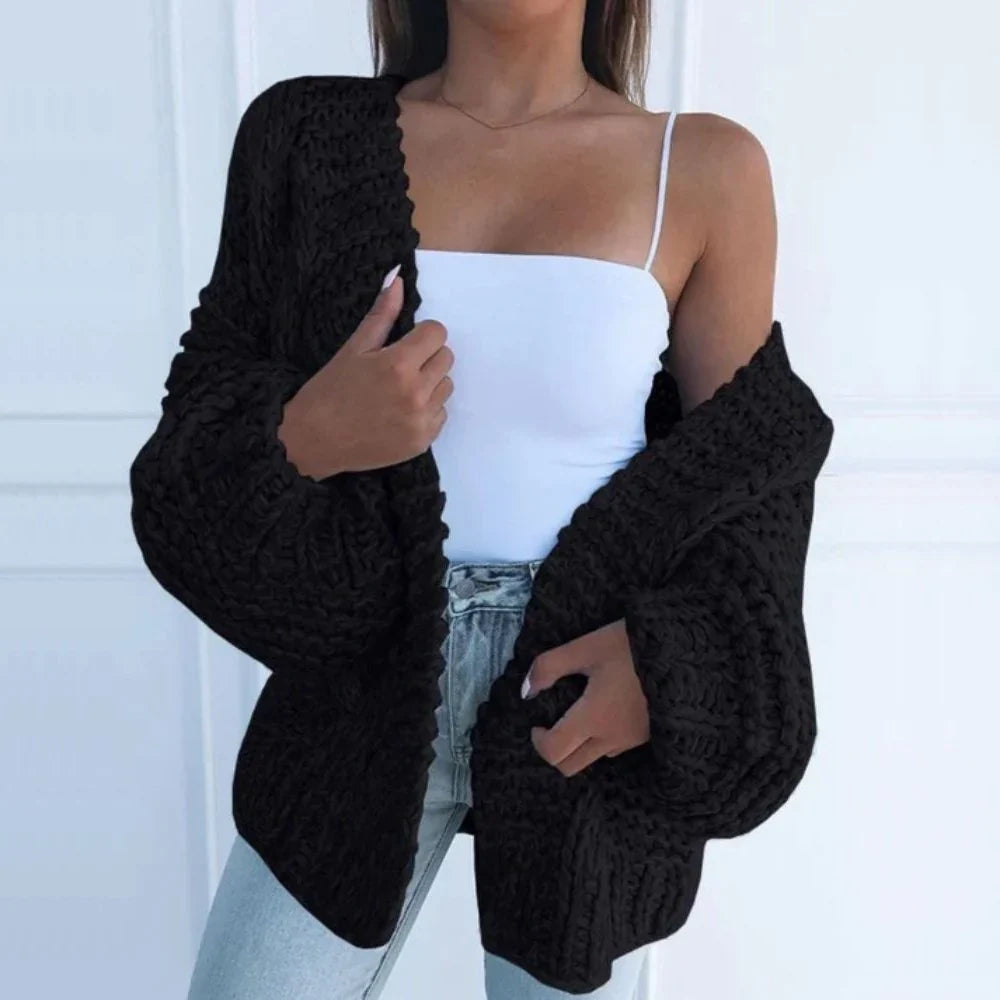 Eleanor - Løs cardigan i grov strik