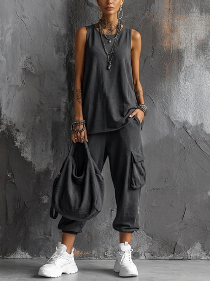 Valentina | Zachte Casual Set met Zakken