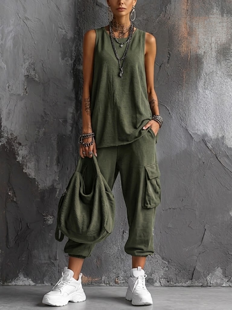 Valentina | Zachte Casual Set met Zakken